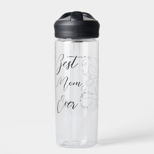 Best Mom Ever Trendy One Line Pregnancy Classic Water Bottle