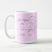 Best Mom Ever Trendy One Line Pregnancy Heart 