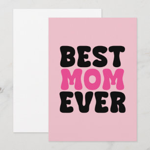 Best Mom Ever Typhography Holiday Card