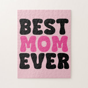 Best Mom Ever Typhography Jigsaw Puzzle