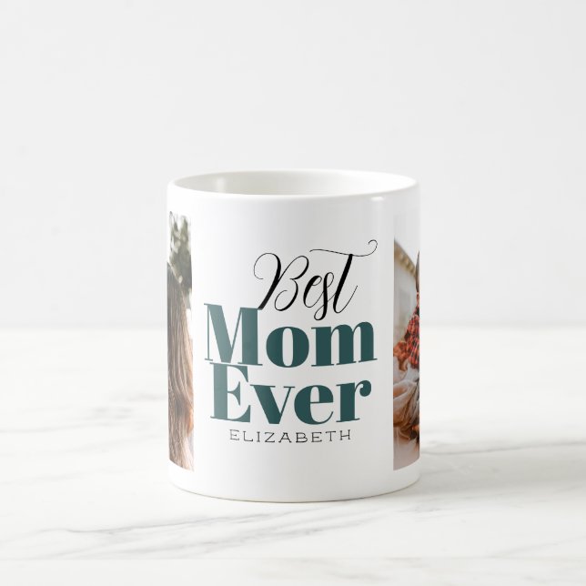 Best Mom Ever Typography Customized  Coffee Mug (Center)