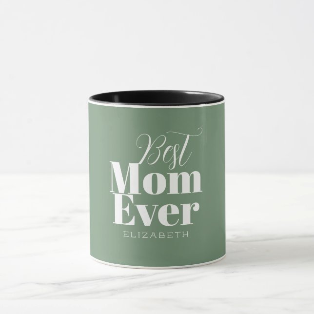 Best Mom Ever Typography Customized  Mug (Center)