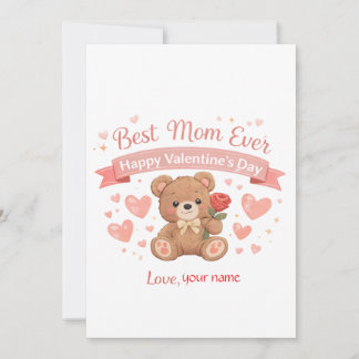 Best Mom Ever Valentine Hearts Greeting Card