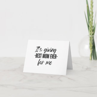 Best Mom Ever Vibes Mother's Day Greeting Card