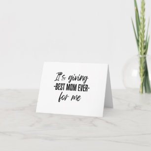 Best Mom Ever Vibes Mother's Day Greeting Card