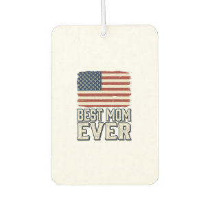 Best Mom Ever Vintage American Flag Shirt Design_1 Air Freshener