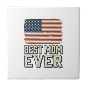 Best Mom Ever Vintage American Flag Shirt Design_1 Tile