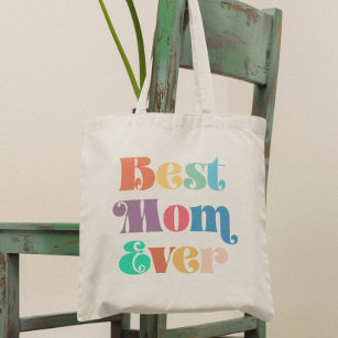 Best mom ever Vintage retro script Mother's day Tote Bag