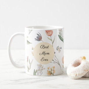 Best Mom Ever Watercolor Tulip Scatter Mug