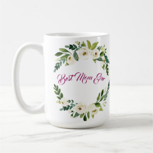 Best Mom Ever White Roses Mother's Day Mug
