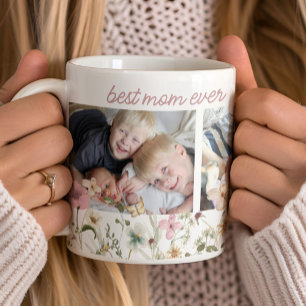 Best Mom Ever Wildflower Photo Coffee Mug