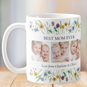 Best Mom Ever Wildflower Photo Mother's Day Coffee Mug