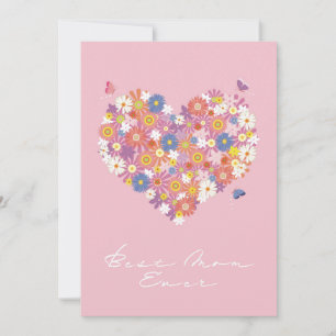 Best Mom Ever with Flowers Invitation