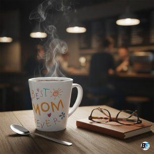 "Best Mom Ever" with mom photo, Mother's Day Gift Latte Mug