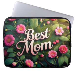 Best Mom Floral Flowers For Mother's Day  Laptop Sleeve
