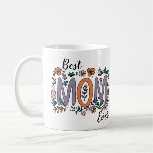 Best Mom Floral Mug