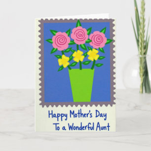 Best Mom Floral Postage Card