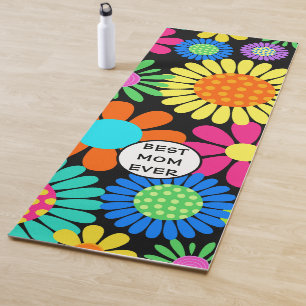 Best Mom Floral  Yoga Mat