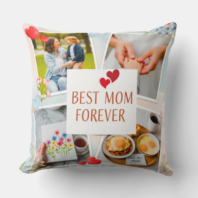 Best Mom Forever– Heartfelt Gift for Mother’s Day  Throw Pillow (Front)