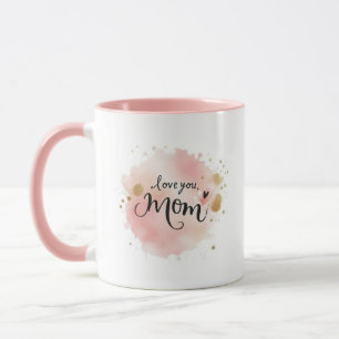 Best mom gift "Love You, Mom" – Watercolor Splash Mug