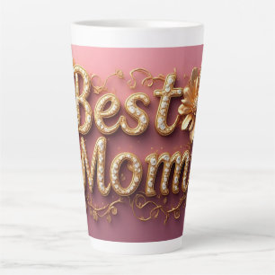 Best Mom Gold Lettering Latte Mug