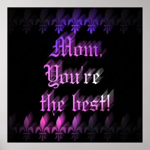 Best mom Gothic style Mothers Day Poster