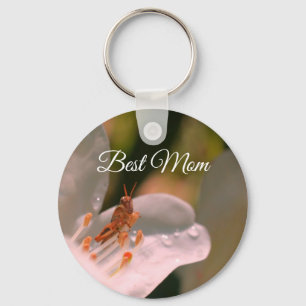 Best Mom Grasshopper On Azalea Flower Keychain