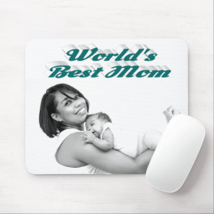 Best Mom green photo Mouse Pad