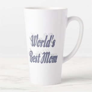 Best Mom grey text Latte Mug