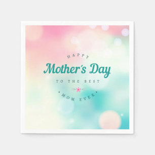 Best Mom Happy Mother's Day Napkin