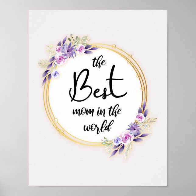 Best Mom Happy Mother's Day Poster (Front)