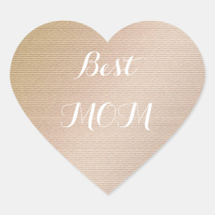 Best Mom. Heart Sticker
