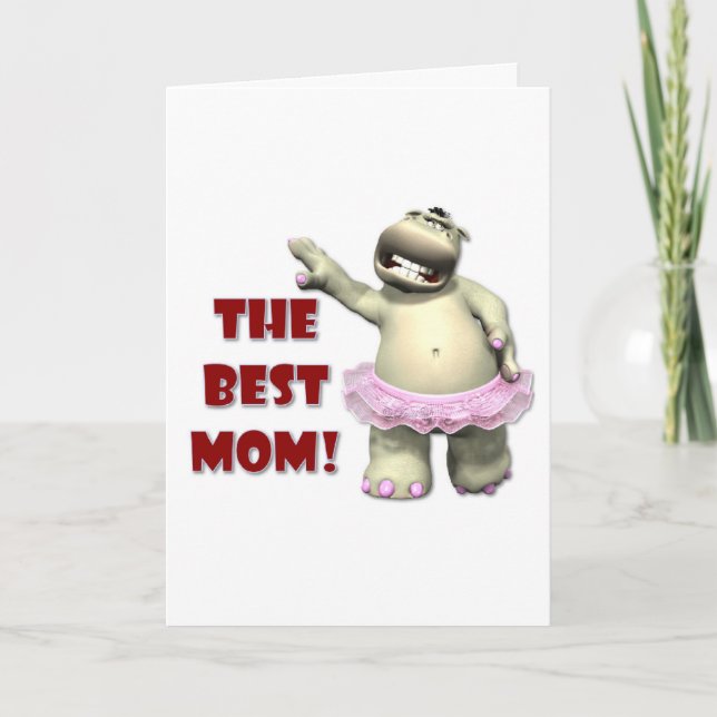 Best Mom Hippo Card (Front)