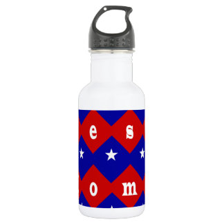 Best Mom in Patriotic Diamond Shape 532 Ml Water Bottle
