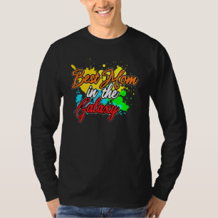 Best Mom In The Galaxy Bleached Happy Mother's Day T-Shirt