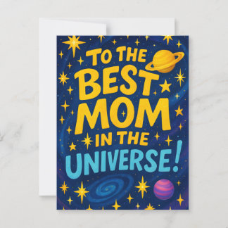 Best Mom in the Universe - Cosmic Mother's Day Postcard