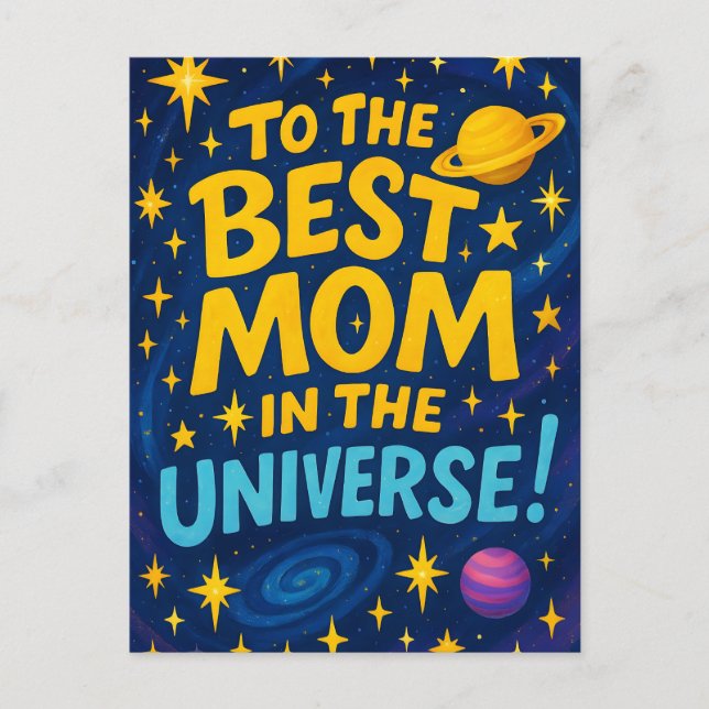 Best Mom in the Universe - Cosmic Mother's Day Postcard (Front)