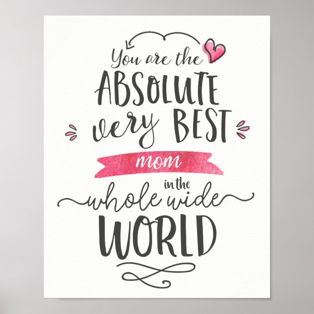 Best Mom in the Whole Wide World Poster (Front)