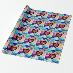  Best Mom In The World Colourful Clouds Trendy Chi Wrapping Paper