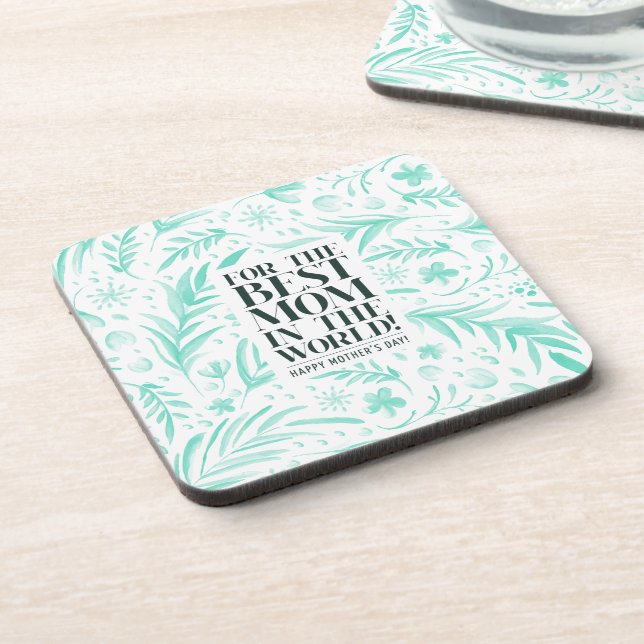 Best Mom in the World Mother's Day | Coaster (Left Side)