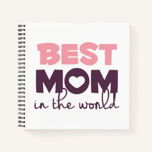 Best Mom in the World Mother's Day   Guestbook Notebook