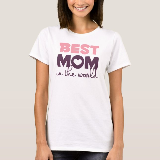 Best Mom in the World Mother's Day Sleeve Shirt (Front)