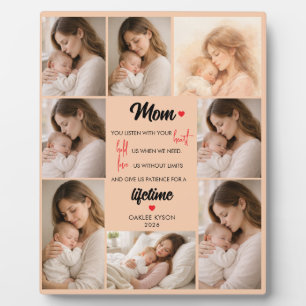 Best Mom in the World Personalized Photo Plaque