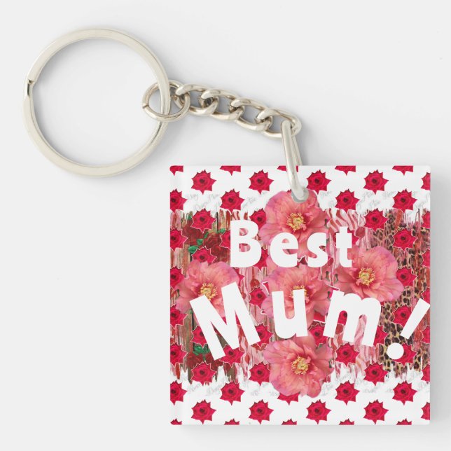 Best Mom! Keychain (Front)
