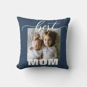 Best MOM Kids Photo Mother's Day  Throw Pillow