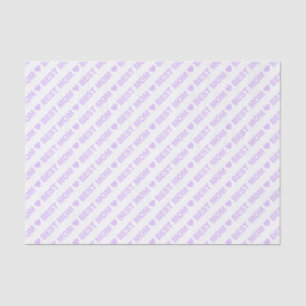 Best Mom Lilac on White Tissue Paper