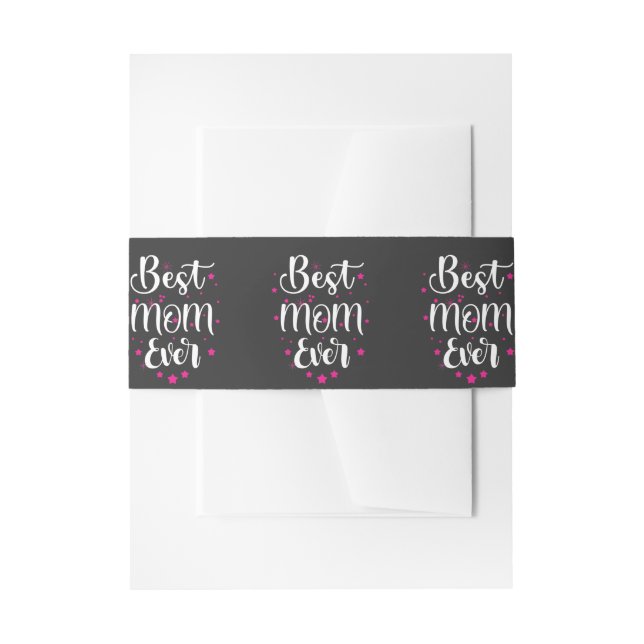 Best Mom, Little Stars Invitation Belly Band (Front Example)