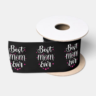 Best Mom, Little Stars Satin Ribbon