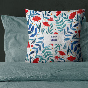 Best mom Magical Garden Mother's Day Throw Pillow