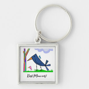 Best mom Mother’s Day keychain gift birds tree